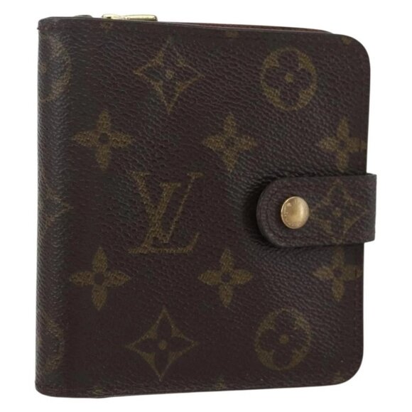 LOUIS VUITTON Monogram Compact zip Wallet M61667 LV Auth 153671 - Picture 1 of 16